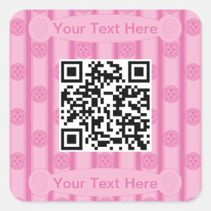 Fun und Extravaganter Poker - QR-Code Quadratischer Aufkleber