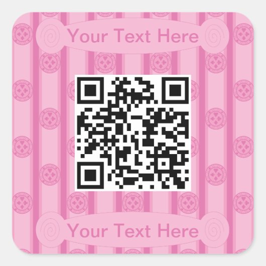 Fun und Extravaganter Poker - QR-Code Quadratischer Aufkleber (Vorderseite)