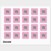 Fun und Extravaganter QR-Code für Bowling Quadratischer Aufkleber (Blatt)