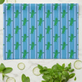 Fun und Extravagantes Blaue Pickle Geschirrtuch (Gefaltet)