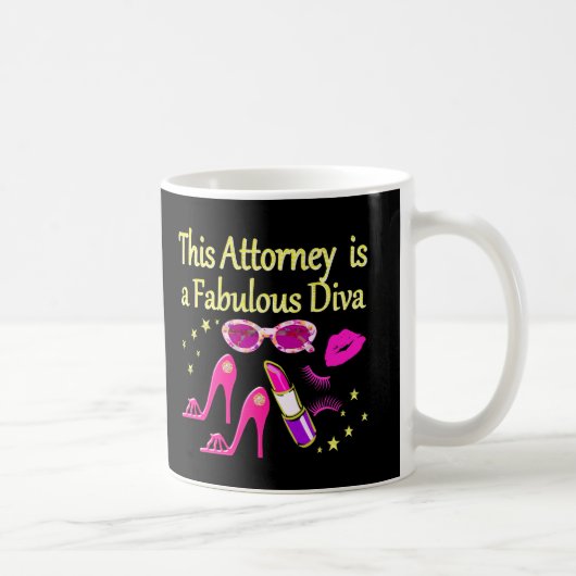 FUN UND FABULOUS ATTORNEY DIVA DESIGN KAFFEETASSE (Rechts)