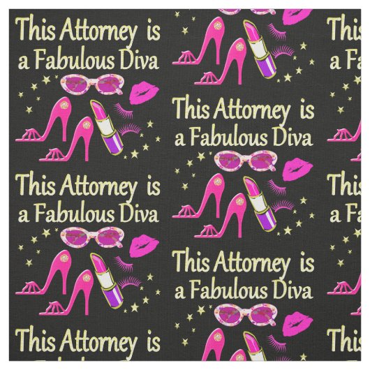 FUN UND FABULOUS ATTORNEY DIVA DESIGN STOFF (Muster)