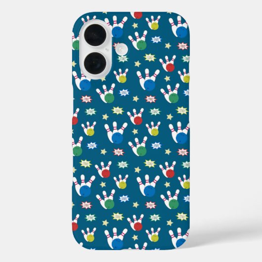 Fun und Fancy Bowling Muster Case-Mate iPhone Hülle (Rückseite)