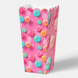 Fun und farbenfroh rosa und blaue Lollipop Geschenkschachtel