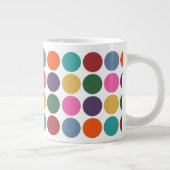 Fun und farbenfrohe Big Polka Dot Muster Jumbo-Tasse (Rechts)