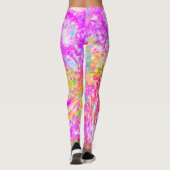Fun und farbenfroher Frühling Rosa Leggings wirbel (Rückseite)