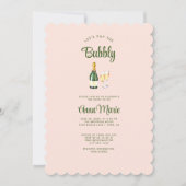 Fun und Feminine Brunch + Bubbly Brautparty Einladung (Vorderseite)