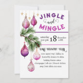 Fun und Festivals Jingle und Mingle Pink Party Einladung (Vorderseite)