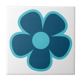 Fun und Funky 60er 70er Retro Blume Fliese