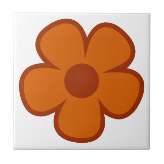 Fun und Funky 60er 70er Retro Blume Fliese
