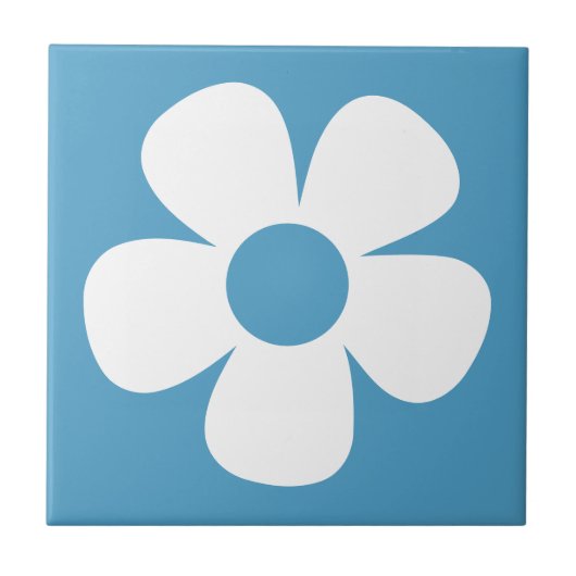 Fun und Funky 60er 70er Retro Blume Fliese (Vorderseite)