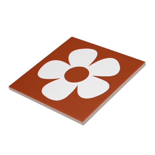 Fun und Funky 60er 70er Retro Blume Fliese (Seite)