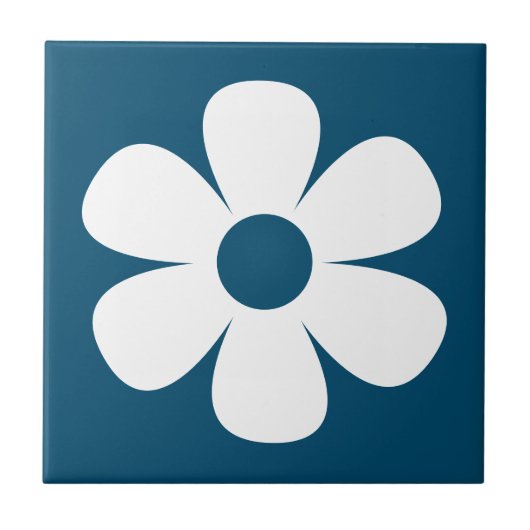 Fun und Funky 60er 70er Retro Blume Keramik Tile Fliese (Vorderseite)