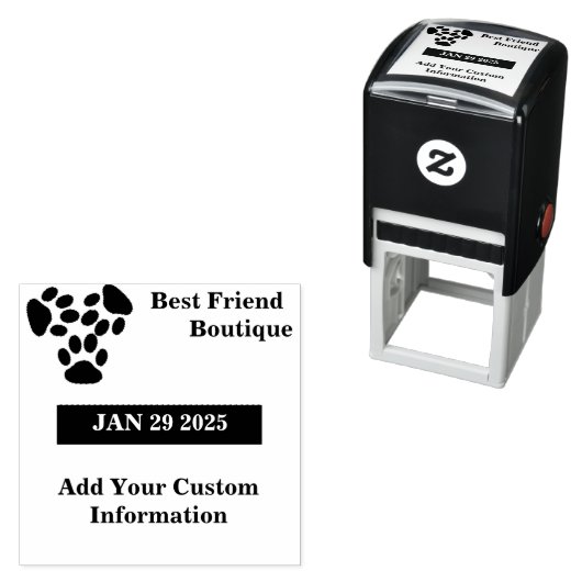 Fun und Funky Custom Date Briefmarke Permastempel (Beispiel)