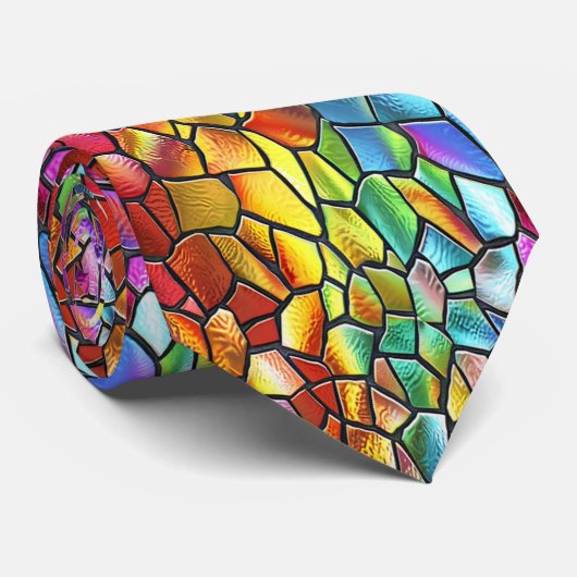 Fun und Funky gesteinigtes Glas Krawatte (Gerollt)