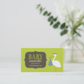 Fun- und moderne Business-Cards für Baby-Boutique Visitenkarte (Stehend Vorderseite)