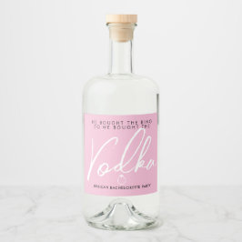 Fun und moderner rosa Junggeselinnen-Abschied Alkoholflaschenetikett