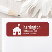 Fun und modernes Red Address Label (Insitu)