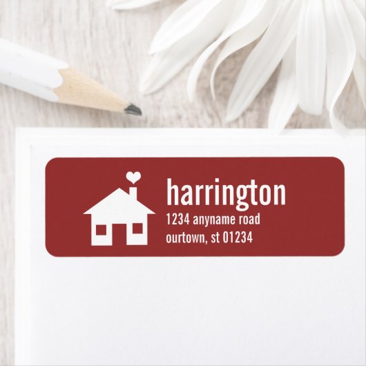 Fun und modernes Red Address Label (Insitu)