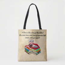 Fun und niedliche Buchwurm Buchliebhaber Tote Bag