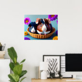 Fun und niedliche Guinea Poster (Heimbüro)
