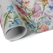 Fun und Whimsikale Schmetterlinge und Blume Geschenkpapier (Rolleneckpunkt)