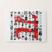 Fun und Whimsikale Ziffern des Pi-Throw-Kissens Puzzle (Horizontal)