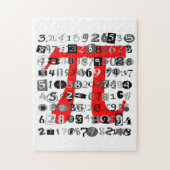 Fun und Whimsikale Ziffern des Pi-Throw-Kissens Puzzle (Vertikal)