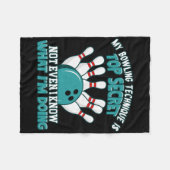 Fun Unglaublich witzig Bowler Joke Spaß Funny Bowl Fleecedecke (Vorderseite (Horizontal))