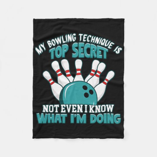 Fun Unglaublich witzig Bowler Joke Spaß Funny Bowl Fleecedecke (Vorderseite)