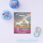 Fun Unicorn Foals Rainbow Fantasy Budget Flyer (Einzeln)