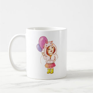 Fun Unicorn Girl Geburtstags-Tasse Kaffeetasse