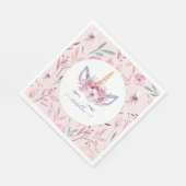 Fun Unicorn Party Servietten (Ecke)