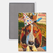 Fun Unique Custom Clyde Dog  Magnet (Vorderseite/Rückseite)