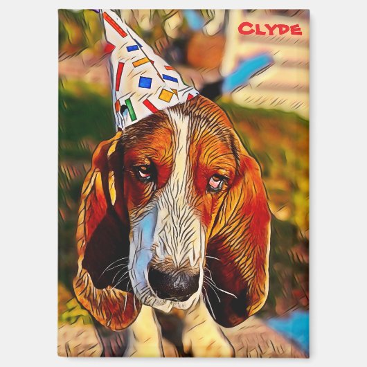 Fun Unique Custom Clyde Dog  Magnet (Vorderseite)