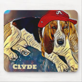 Fun Unique Custom Clyde Dog  Mousepad (Vorne)