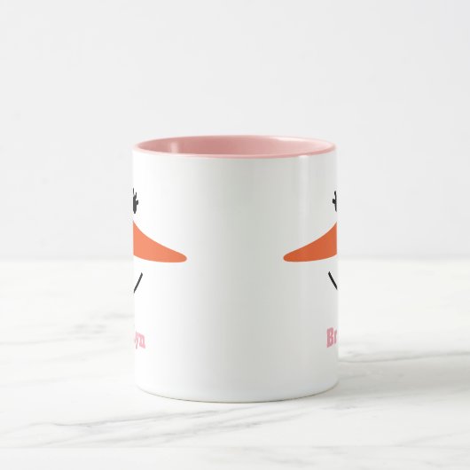 Fun Unique Trendy Individuelle Name Happy Snowman Tasse (Zentrum)