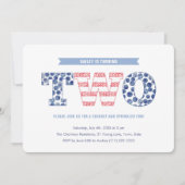 Fun US Flagge Summer 2. Geburtstag Party Einladung (Vorderseite)