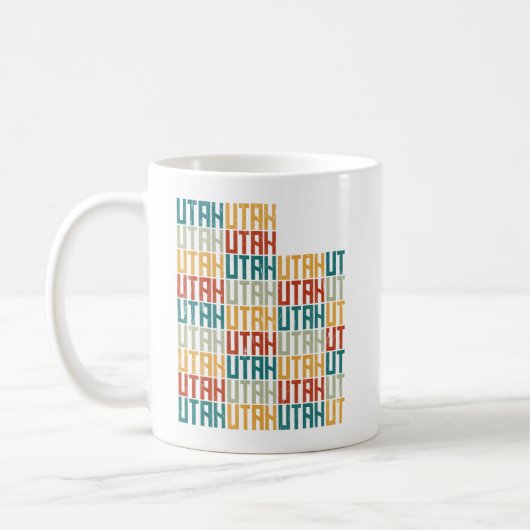 Fun Utah-Shaped Design: Staat von Utah Kaffeetasse (Links)