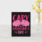 Fun Valentine Couple Capy Valentine's Day Capybara Karte (Gelbe Blume)