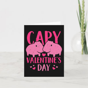 Fun Valentine Couple Capy Valentine's Day Capybara Karte