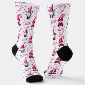 Fun Valentine Gnome Socken (Gewinkelt)