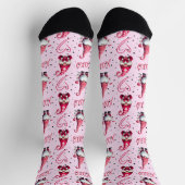 Fun Valentine Gnome Socken (Oben)