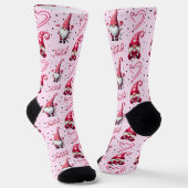 Fun Valentine Gnome Socken (Gewinkelt)