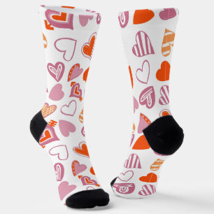 Fun Valentine Hearts Socks Socken