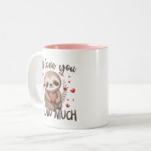 Fun Valentine puppen I Liebe Sie langsam viel nied Zweifarbige Tasse (Vorderseite Links)
