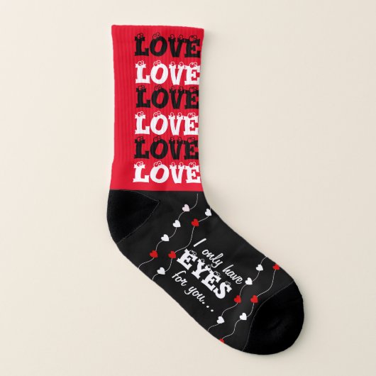 Fun Valentine Socks - Augen für Sie Socken (Rechts - Außen)