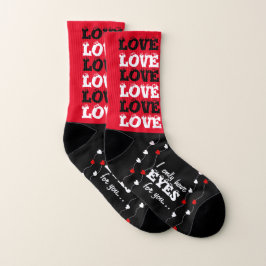 Fun Valentine Socks - Augen für Sie Socken