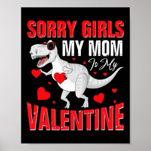 Fun Valentine's Day Boy Sorry Girls Meine Mama ist Poster