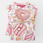 Fun Valentine's Day Hears, Sweets & Gnomes  Geschenkpapier Set (Beispiel)